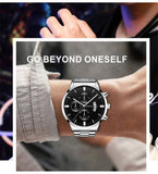 Cronos de Luxo: Relógio Masculino de Quartzo com Calendário - Estilo Impecável para Conquistar o Mundo dos Negócios